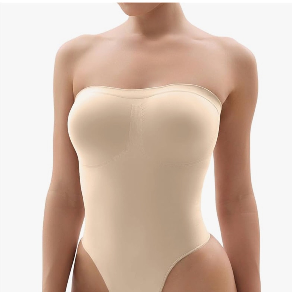 BNWT SHAPERX Strapless Bodysuit Seamless Tummy Control Removeable Straps